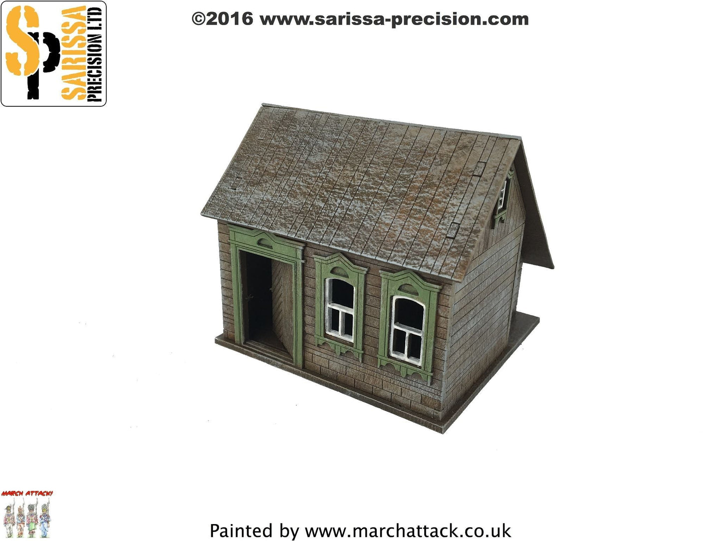 Russian Village House #2 (28mm) - World War Europe MDF Scenery