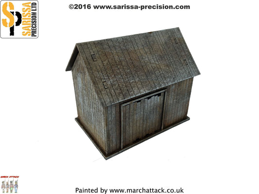 Russian Village Outhouse / Barn (28mm) - World War Europe MDF Scenery