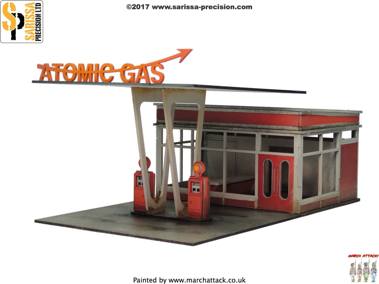 Atomic Gas Station - Post Apocolyptic MDF Scenery