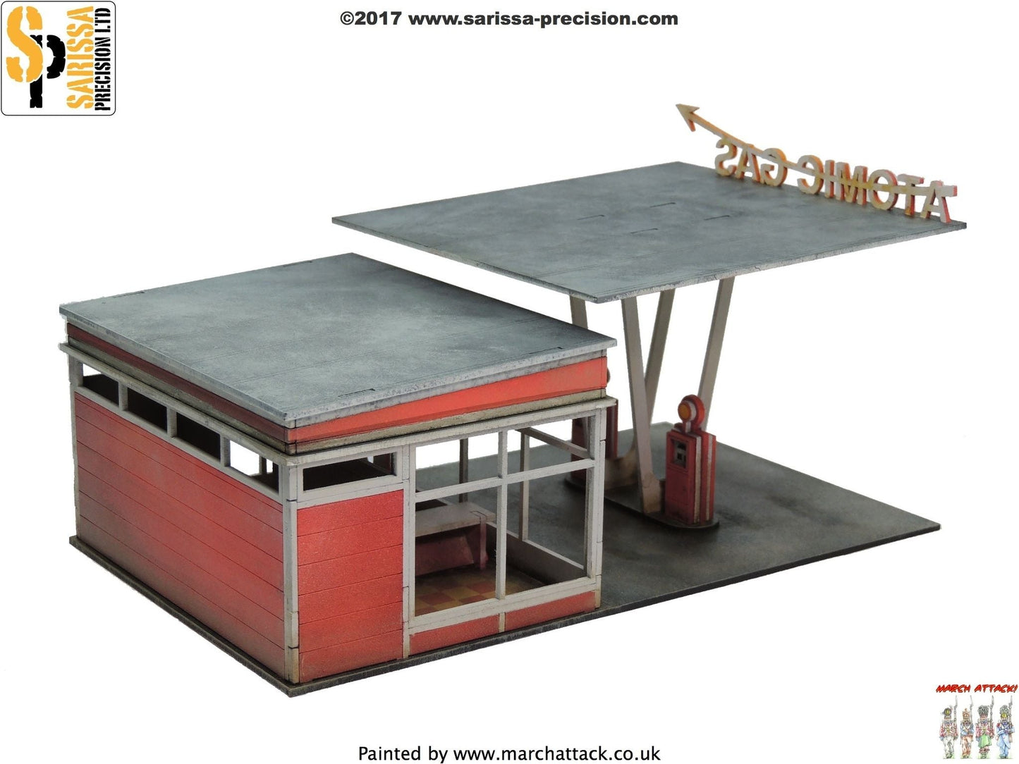 Atomic Gas Station - Post Apocolyptic MDF Scenery