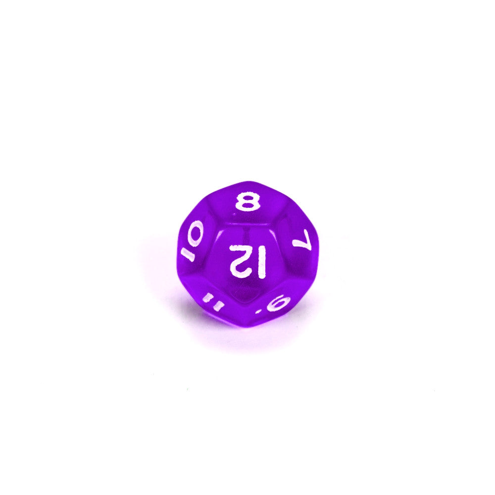 Gem D12 Poly Dice - Purple