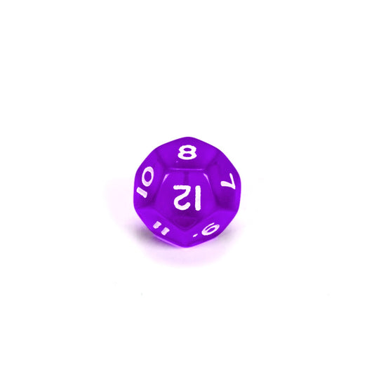 Gem D12 Poly Dice - Purple