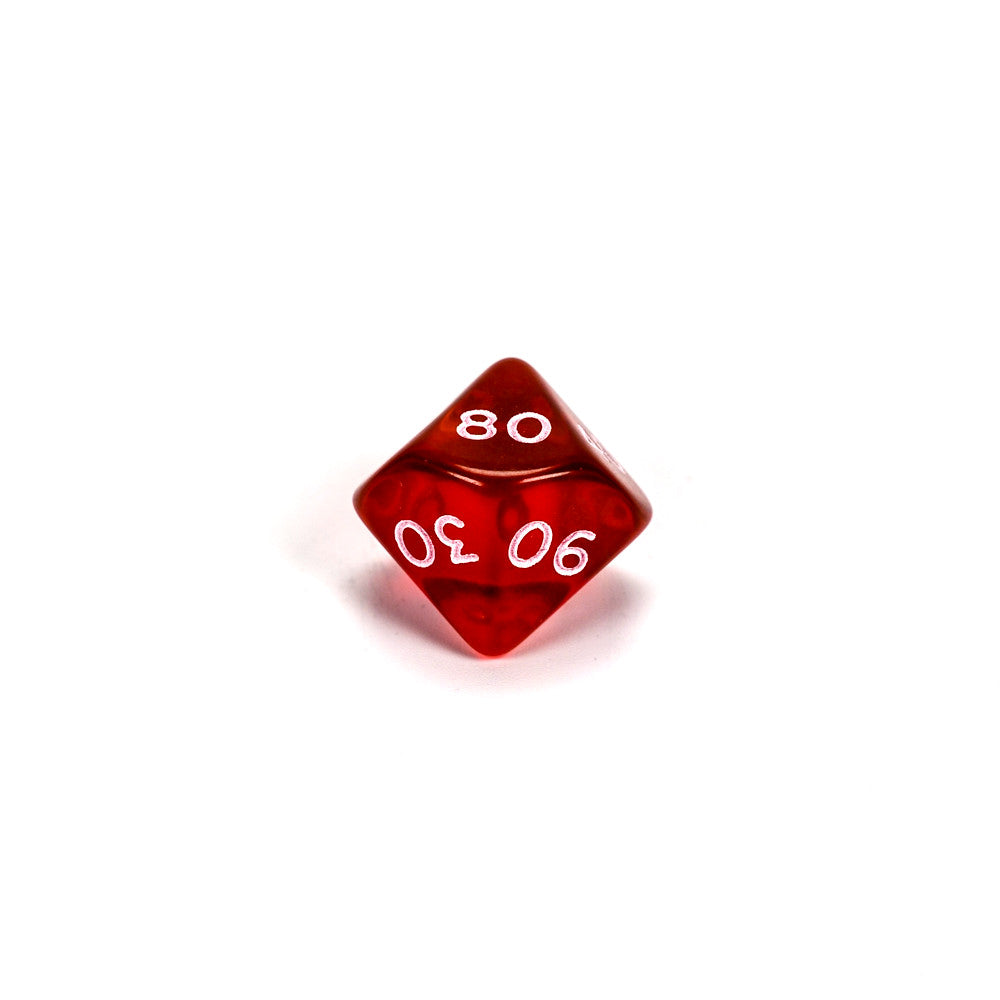 Gem D10 (00-90) Poly Dice - Red