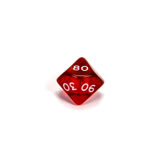 Gem D10 (00-90) Poly Dice - Red