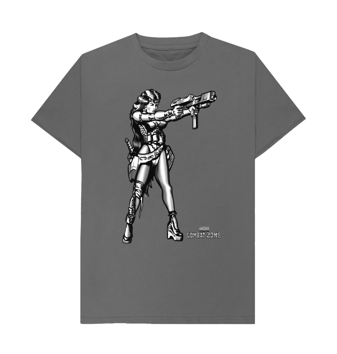 Slate Grey Faye Duel Wielding - Combat Zone T Shirt