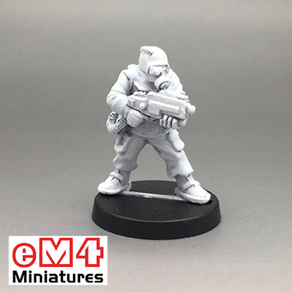 Trooper in NBC Suit armed with a Light Laser