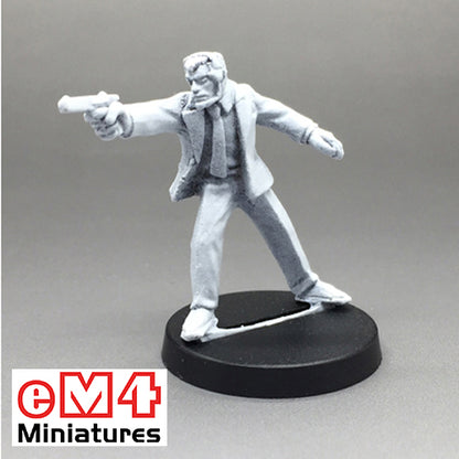 Suit With Hand Gun
