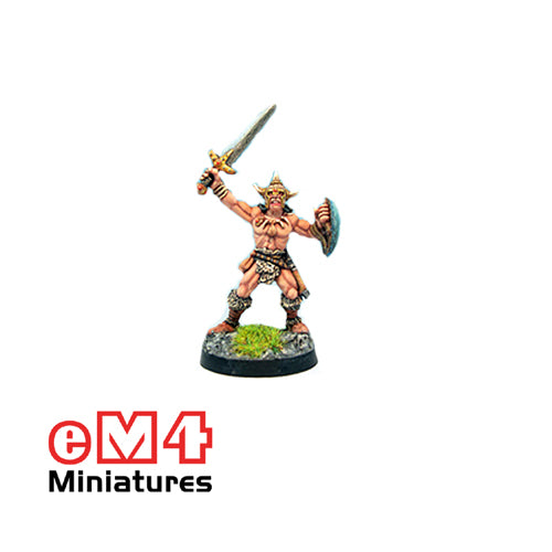 Infantry Hero With Sword Shield & Spiked Helm