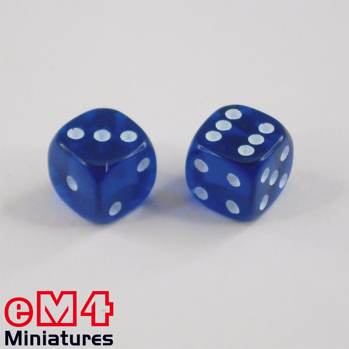 12mm Gem Dice - Blue x 10