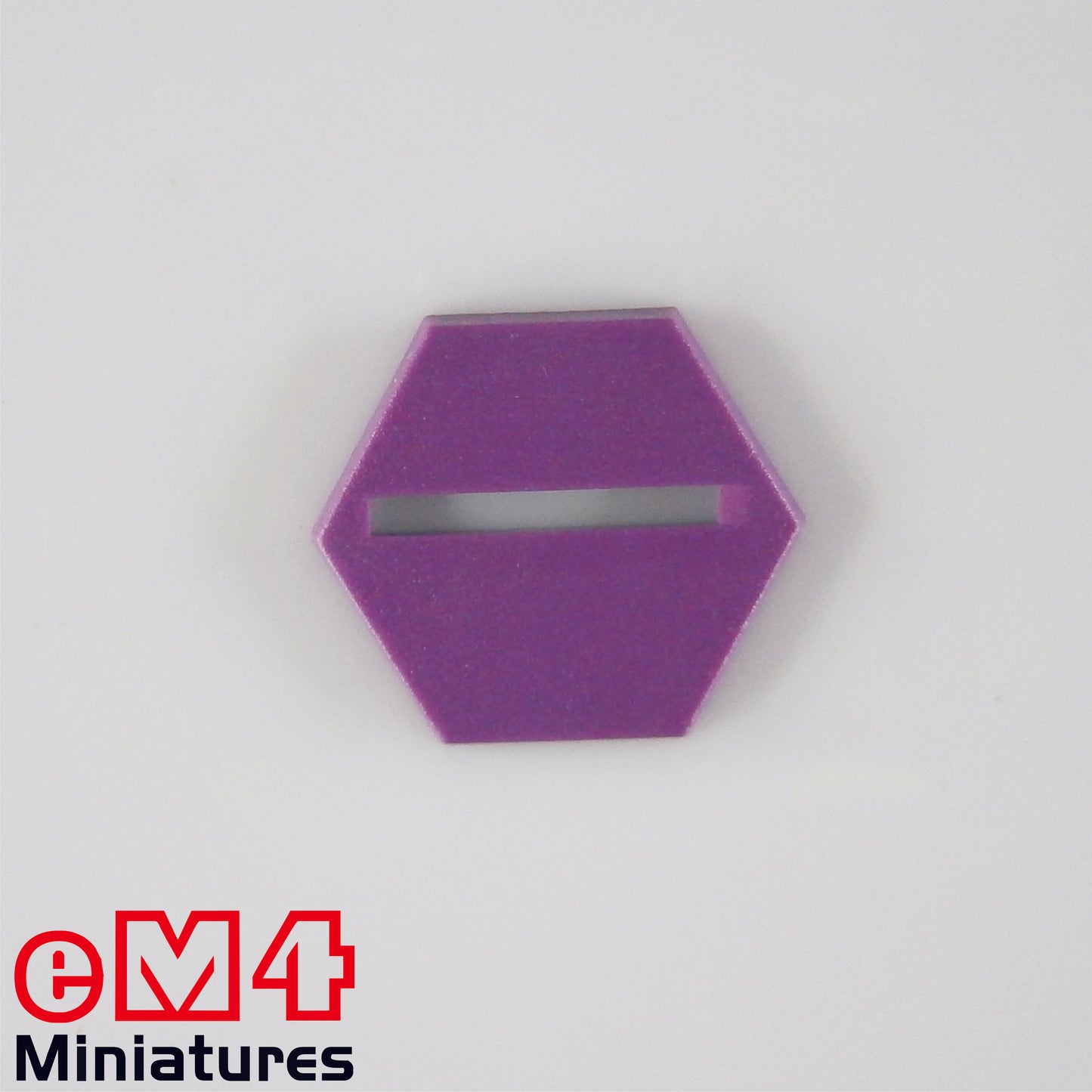 25mm hexagonal plastic base purple x 20