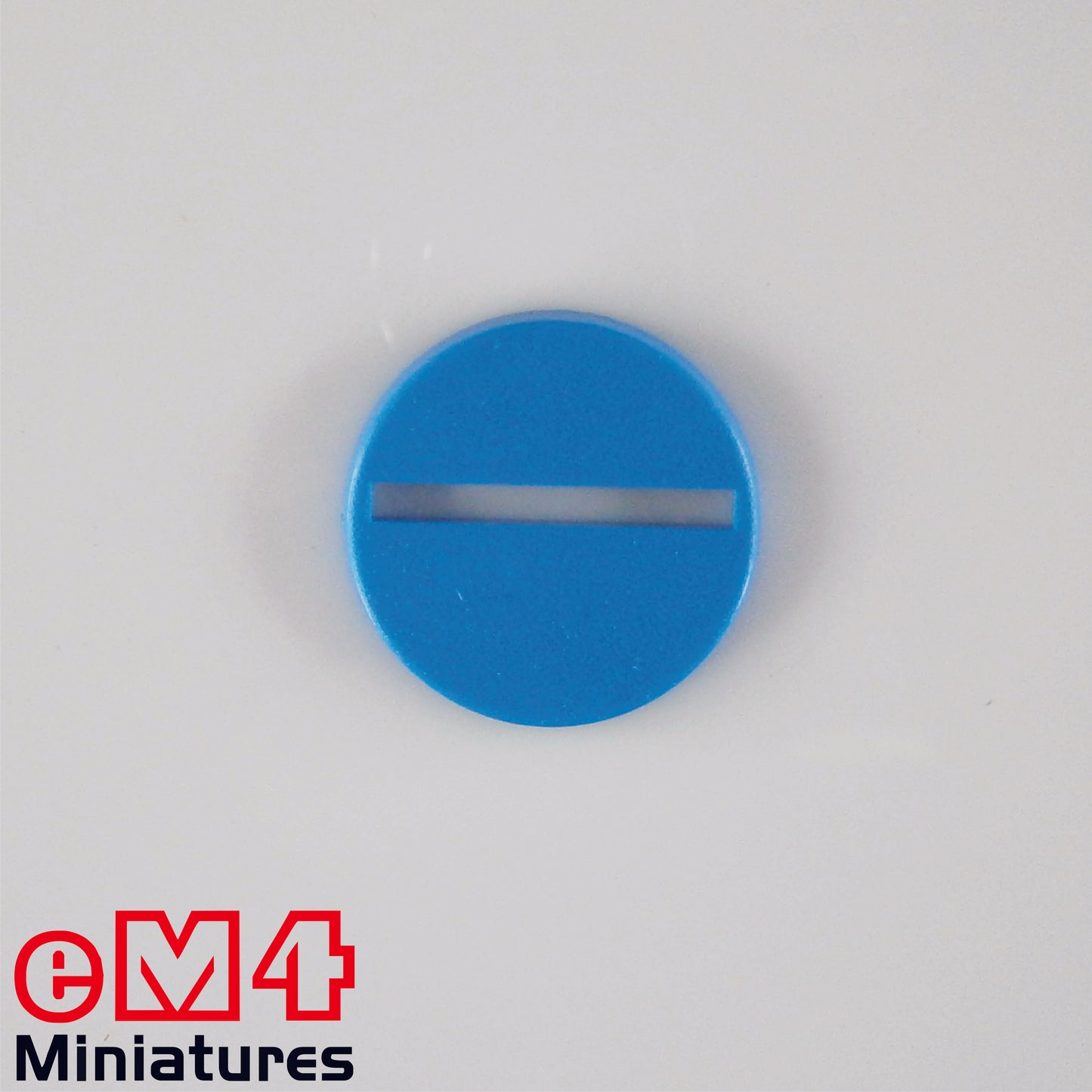 25mm round plastic base blue. x 20