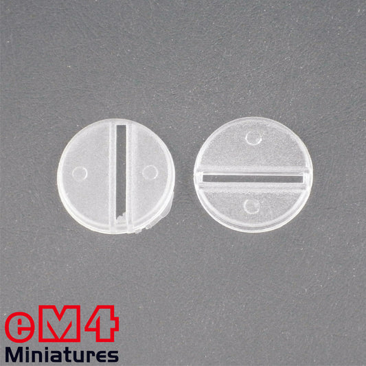 25mm Round Clear Slotted Base