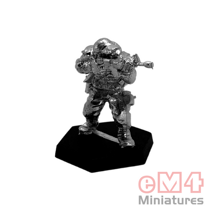 Swat Team Trooper with Assault Rifle, Aimed - Miniature