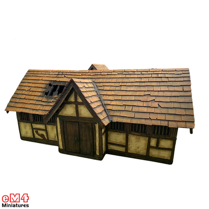Walled farm - fully painted 5 piece resin scenery set