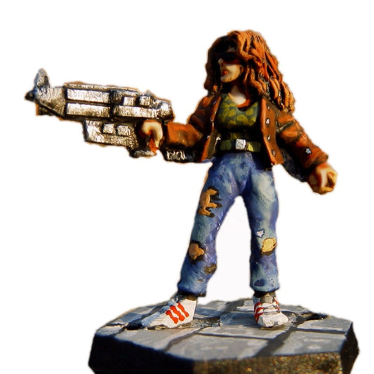 Chequer Gang Ganger with Machine Pistol - Miniature