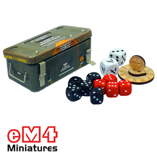 Ammo tin - containing 12mm dice, WIR2 dice and life counter