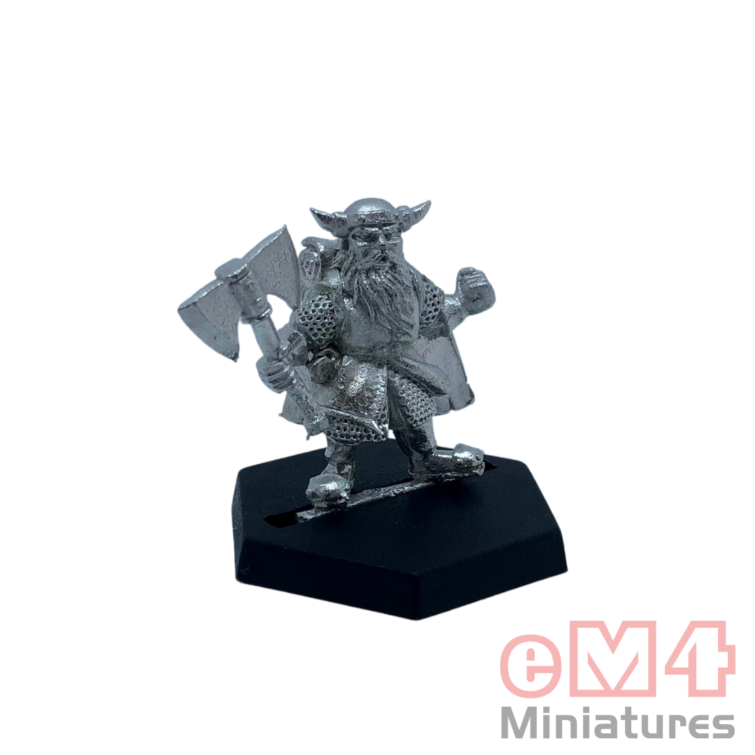 Dwarven Warrior with Battleaxe Miniature