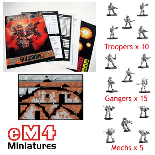 Combat Zone 28mm Skirmish Miniature Board Game Box Set - eM4 Miniatures ...