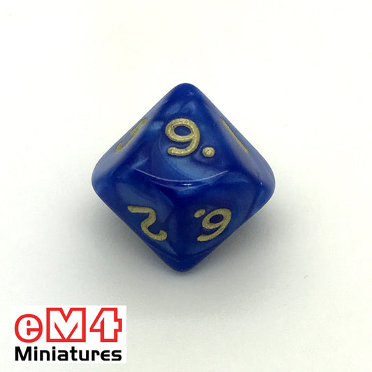 Pearl Blue D10 (0-9) Poly Dice