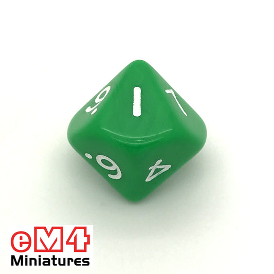 Opaque Green D10 (0-9) Poly Dice
