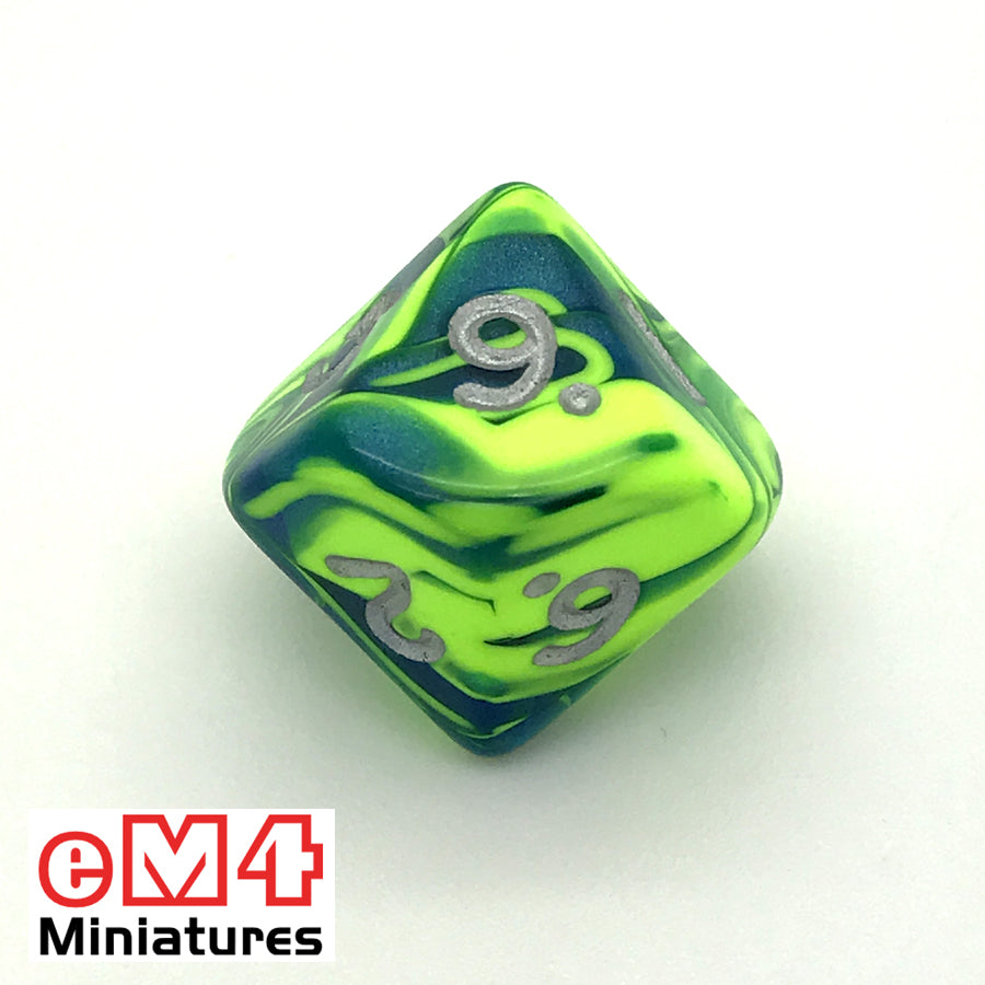 Toxic Slime D10 (0-9) Poly Dice