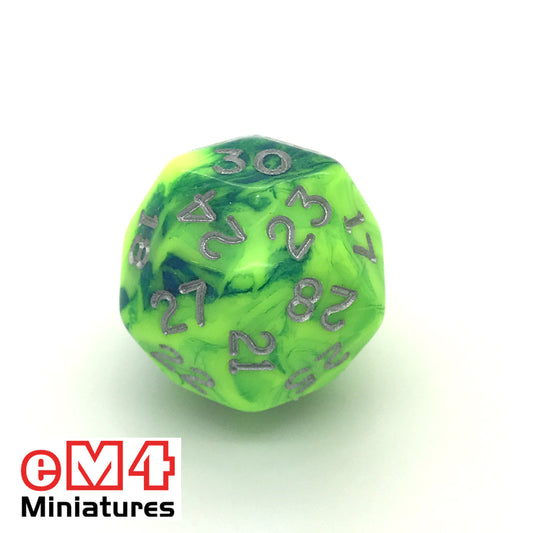 Toxic Slime D30 Poly Dice