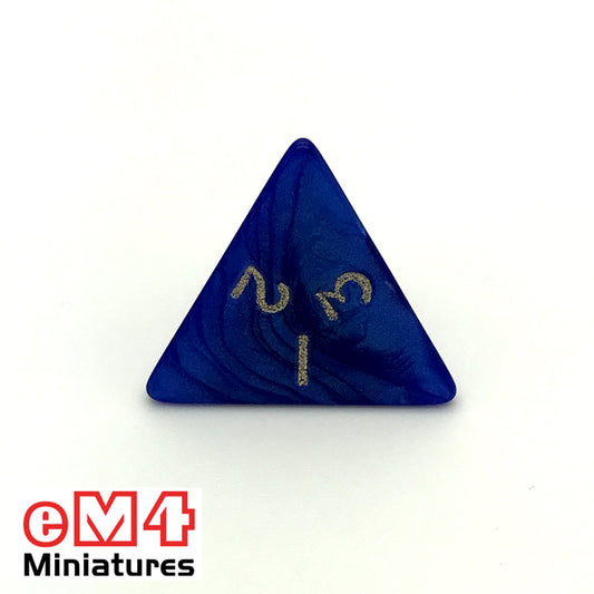 Pearl Blue D4 Poly Dice