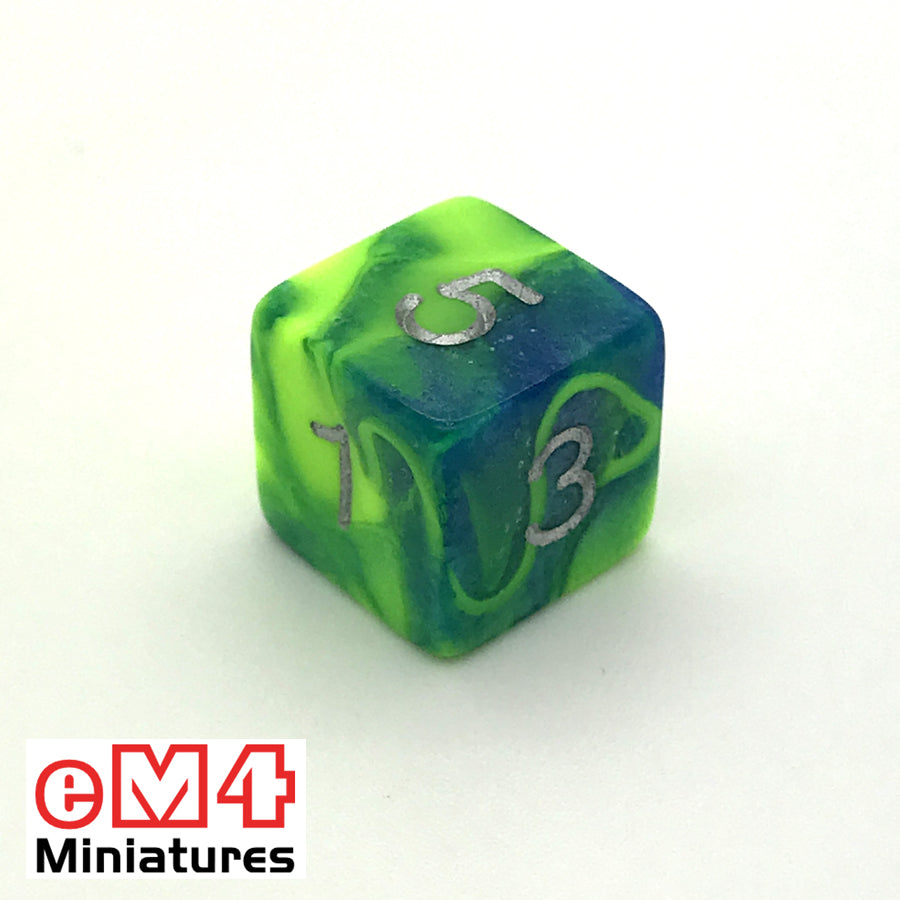 Toxic Slime D6 Poly Dice