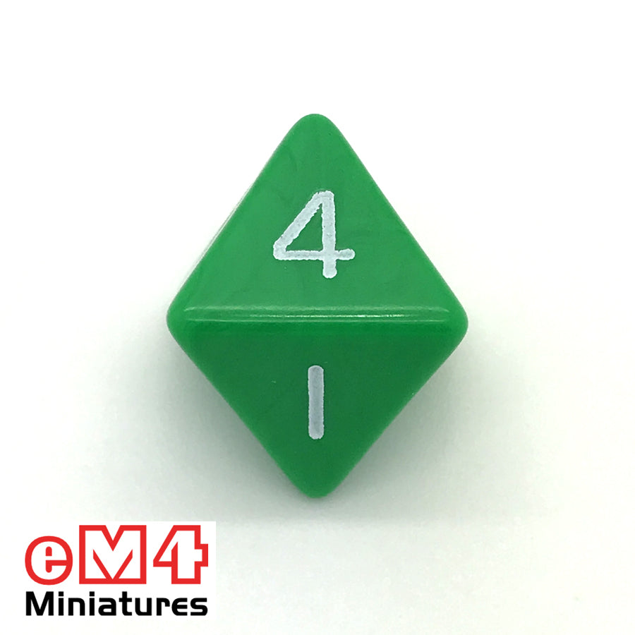 Opaque Green D8 Poly Dice