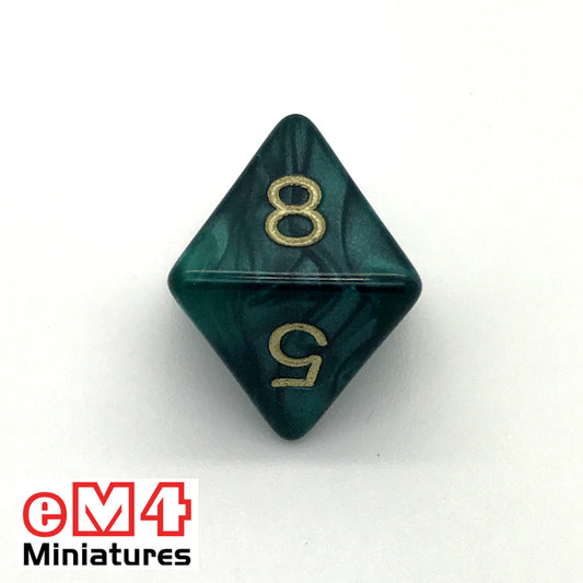 Pearl Green D8 Poly Dice
