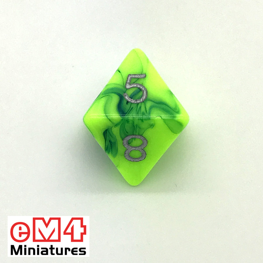Toxic Slime D8 Poly Dice