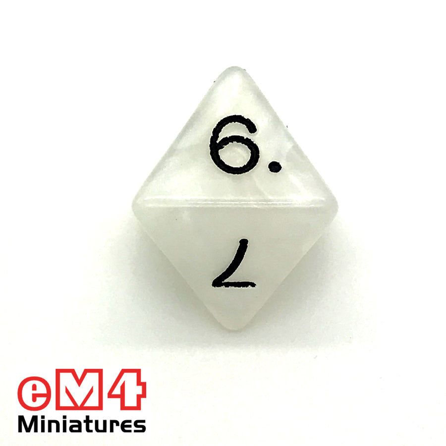 Pearl White D8 Poly Dice