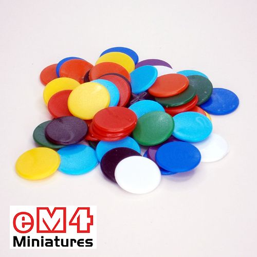 16mm Counters Bag of 20 - Multiple Colours to Choose From