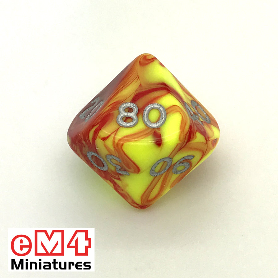 Toxic Ooze D10 (00-90) Poly Dice