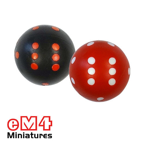 Round dice x 20mm mixed colours